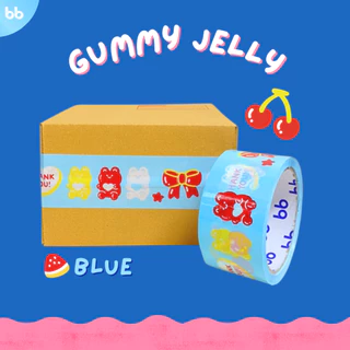 Gummy Jelly🧸 เทปหมีกัมมี่🍒 2 นิ้ว 45 หลา (ม้วน) เทปปิดกล่อง Thank you tape OPP tape ปิดกล่อง ติดกล่อง เทปน่ารัก