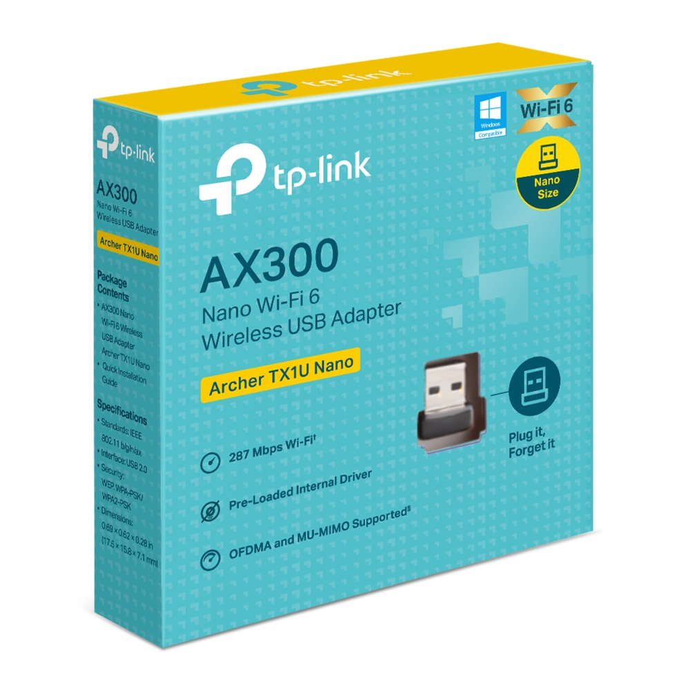 (Archer TX1U Nano) AX300 Nano Wi-Fi 6 Wireless USB Adapter