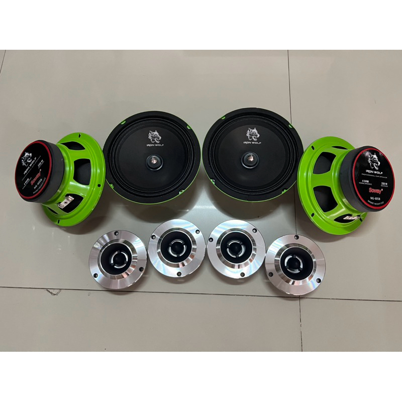 1195บาท ลำโพงกลาง6.5“ 4ดอก แหลมจาน 4ดอก ลำโพงกลางแหลมติดรถยนต์