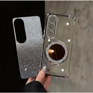 เคส กริตเตอร์ หรูหรา สำหรับรุ่น OPPO A18 A38 A17 A17K A78 A58 เคส กันกระแทกมุม ป้องกันกล้อง กระจก แต่งหน้า ตั้งได้ F2