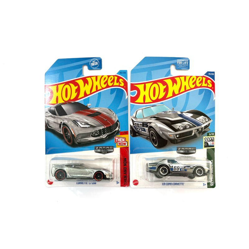 Hot Wheels | ✨สีพิเศษ ZAMAC ~ CORVETTE C7 Z06 | ‘69 COPO CORVETTE  | 🇺🇸จำหน่ายในอเมริกา✈️ | 📦สินค้าม