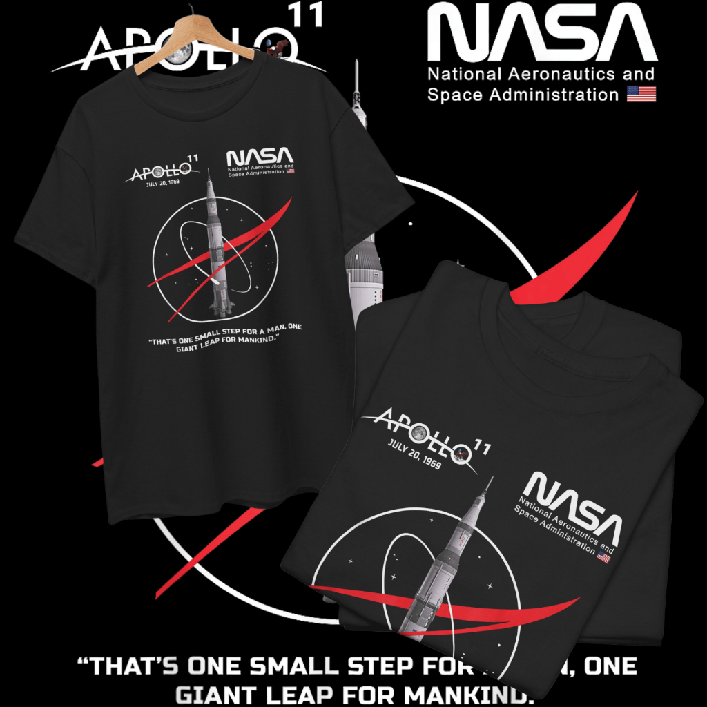 เสื้อยืด NASA ภารกิจอพอลโล 11 (Cotton 100%) ⚠️ระวังร้านปลอม⚠️