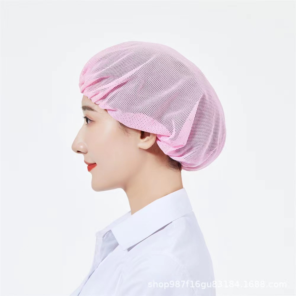 หมวกคลุมผมตาข่าย ซักได้ สำหรับทำอาหาร ร้านอาหาร โรงงาน ทำงานห้องปฏิบัติการ - รูปที่ 4