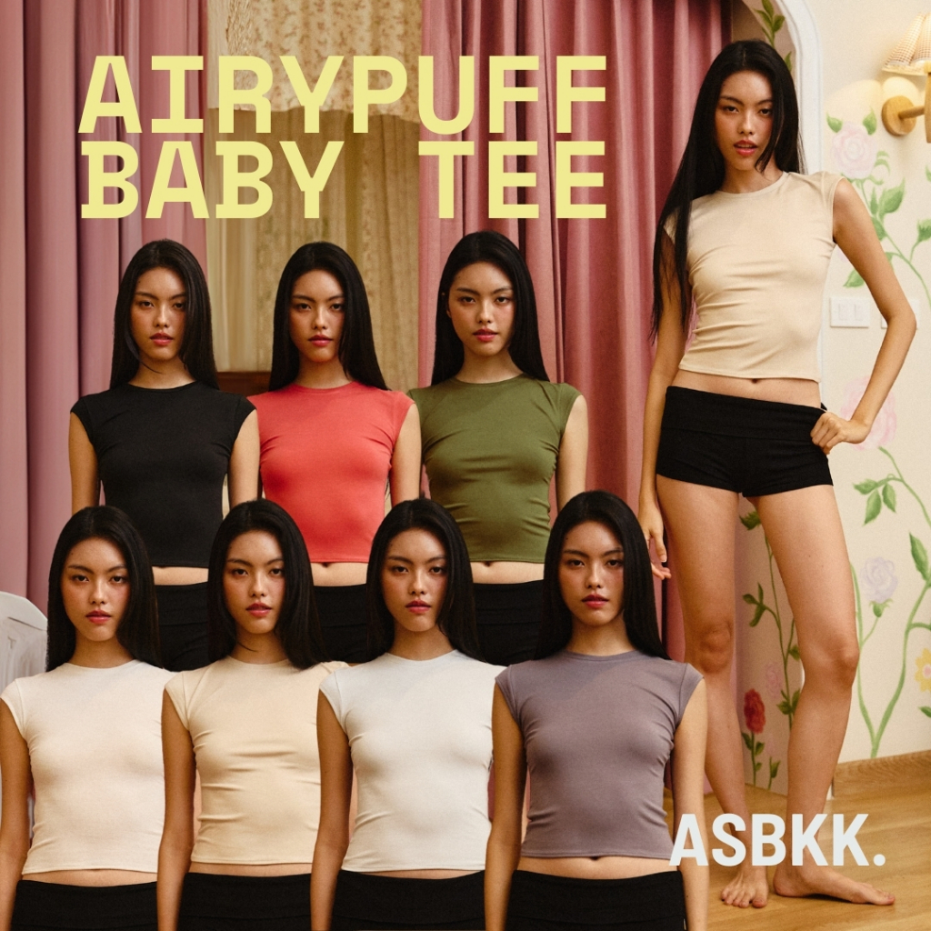 ASBKK : AiryPuff Baby Tee  : เอวหัก แขนตุ๊กตา 7 สี