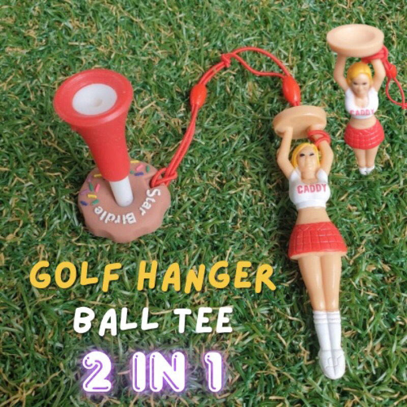 T ตั้งลูกกอล์ฟ 2 in 1  Golf hanger caddy ball Tee