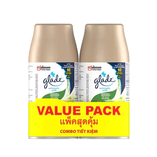(แพคคู่คุ้มกว่า) รีฟิล Glade สเปรย์ปรับอากาศ ออโตเมติค สำหรับปรับอากาศภายในบ้าน ใช้กับเครื่องพ่นน้ำหอมเกลด