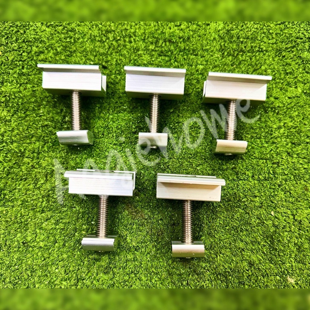 TREETOOLS ตัวยึดกลางแผง (ตัวเลือก 1ชิ้น/แพ็ค , 5ชิ้น/แพ็ค) MID CLAMP หนา 35มม. ตัวยึดแผง ล็อคแผง ยึดขอบแผง โซล่าเซลล์