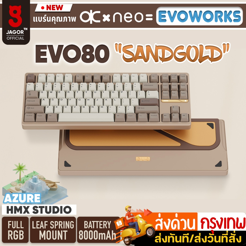 (พร้อมส่งจากรุงเทพ Express Deliveryส่งด่วน) คีย์บอร์ด อลูมิเนียม​ EVOWORKS EVO80 Owlabs QwertyKeys Q