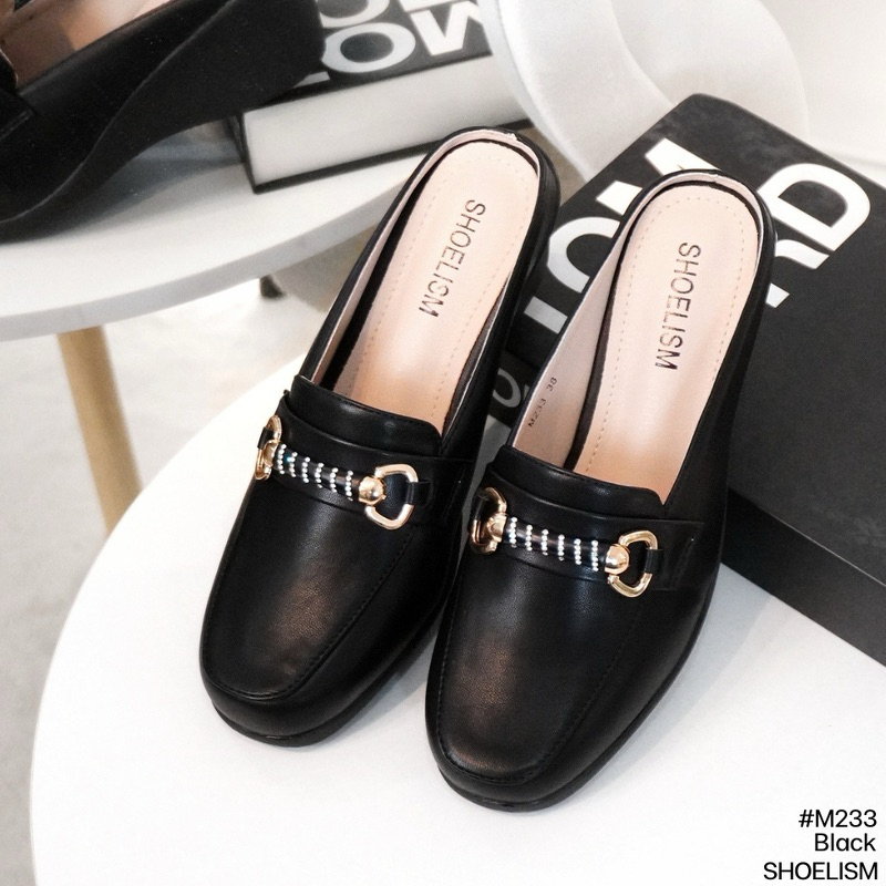 รองเท้าคัชชู (SS M233) เรียบหรูด้วยอะไหล่สุดเกร๋ สวมใส่ง่าย ส้นสูงกำลังดี - รูปที่ 2