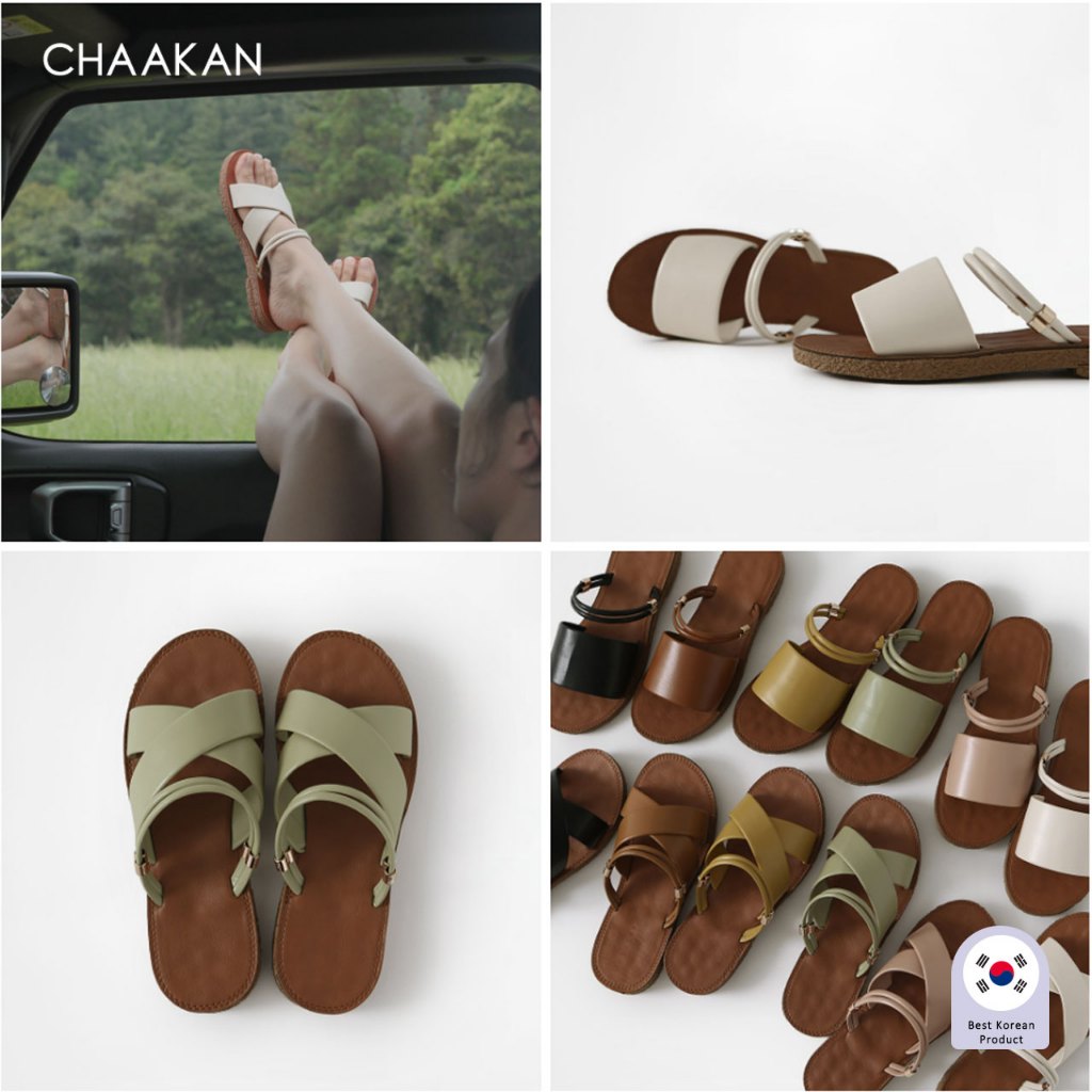 CHAAKAN [สินค้าจากเกาหลี 100%] Dionde Two Way Sandals รองเท้าแตะ ใส่ได้ 2 แบบ เบา มั่นคง พื้นนิ่ม ใส่เดินสบาย เกาหลี