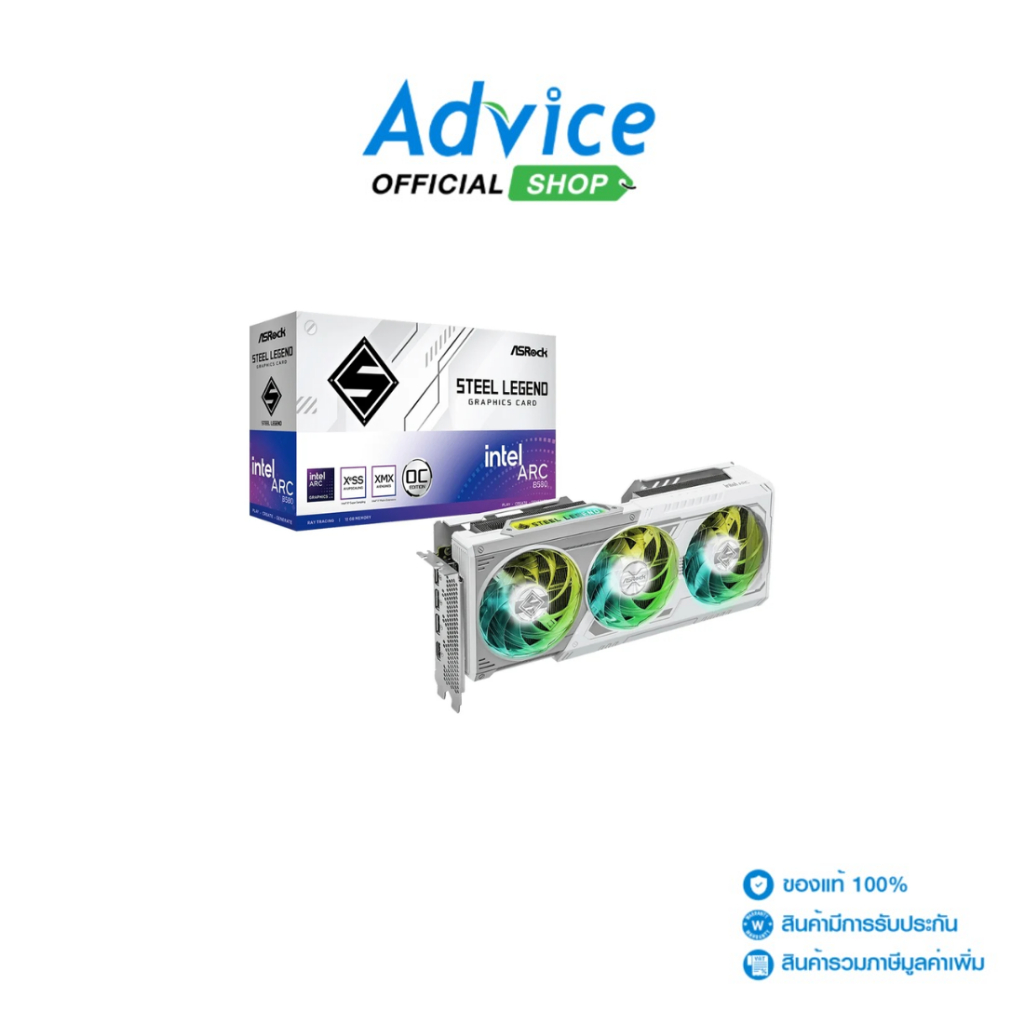 VGA ASROCK INTEL ARC B580 STEEL LEGEND OC - 12GB GDDR6 - A0165181