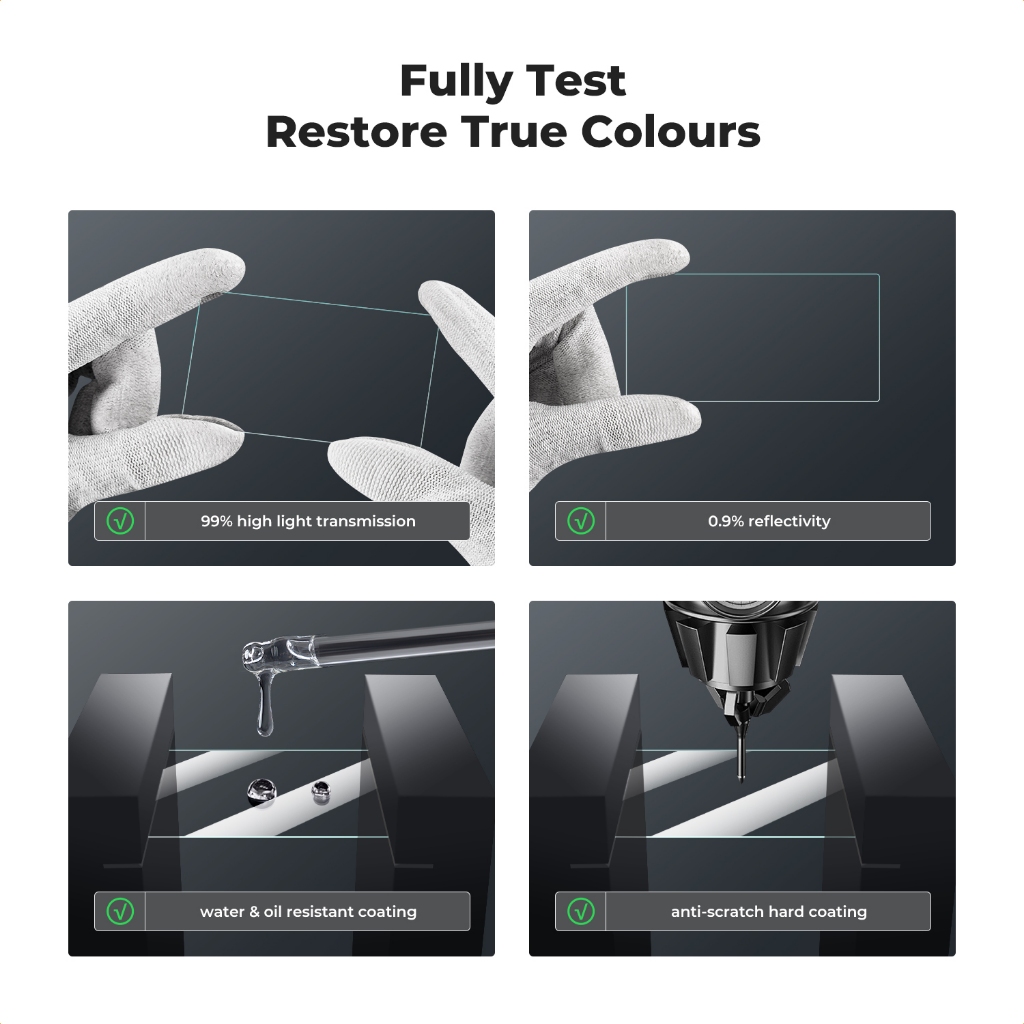 K&F CONCEPT DJI POCKET3 Body Screen Protector DJI POCKET3 Lens Screen Protector+Cleaning Cloth