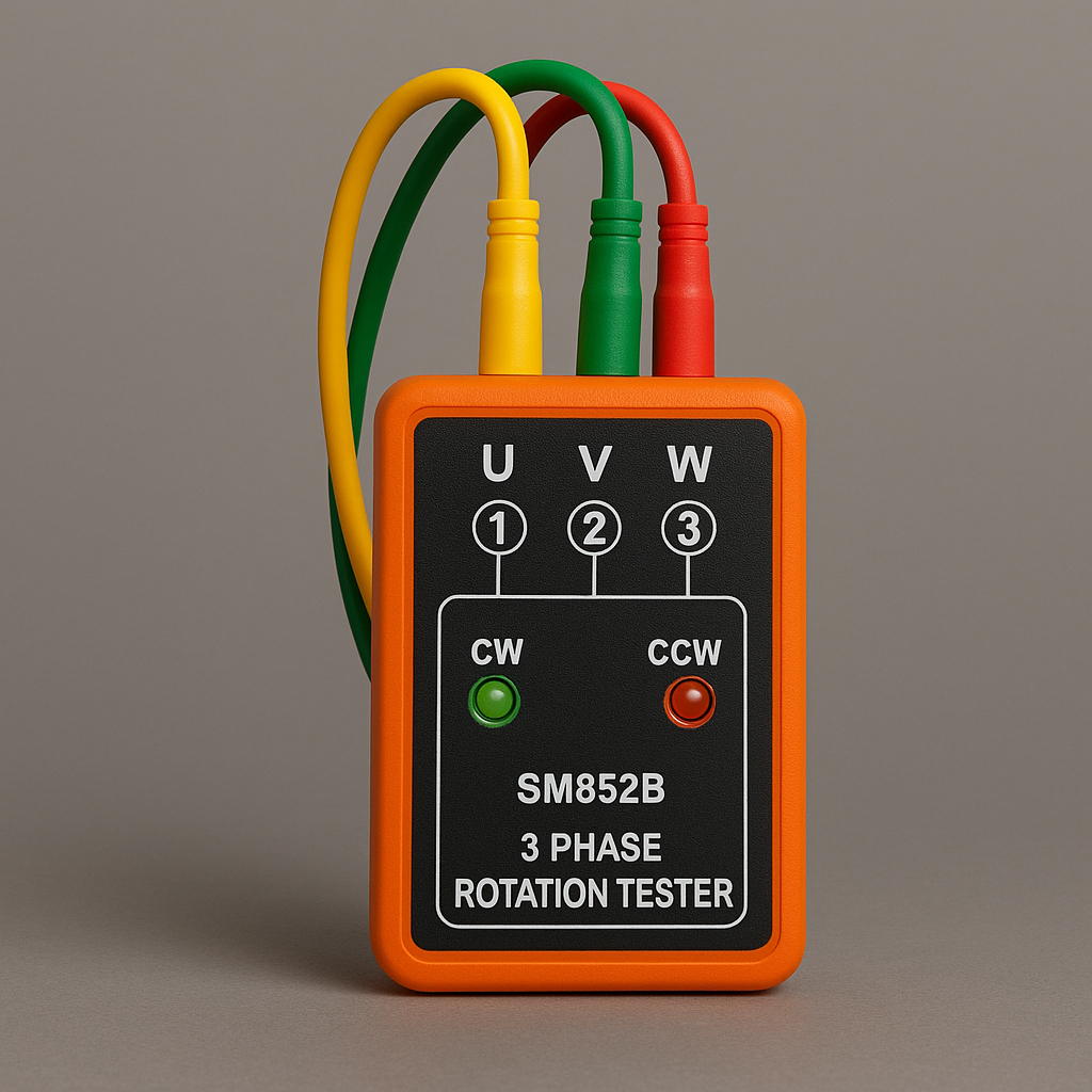 เครื่องทดสอบลำดับเฟสไฟฟ้า 3 เฟส รุ่น: SM852B /3 Phase Rotation Tester   ส่งจากไทยทันที