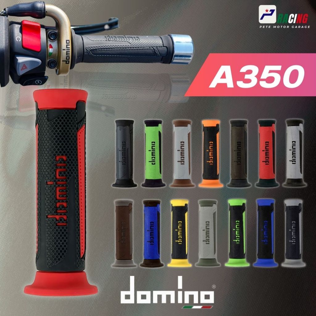 ปลอกแฮนด์Domino รุ่น A350 แท้ MADE IN ITALY ปลอกแฮนด์โดมิโน นุ่มสบาย ติดมือ ไม่ลื่น DominoA350