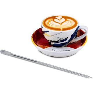 เข็มวาดกาแฟ 304 สแตนเลสสตีล เข็มวาดหน้าลาเต้ สแตนเลสกาแฟ ปากกาวาดลายกาแฟลาเต้ แบบหัวเข็ม DIY G06