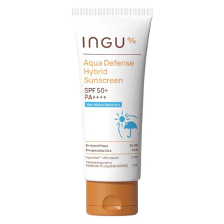 INGU Aqua Defense Hybrid Sunscreen SPF 50+ PA++++ Very Water Resistant กันแดดกันน้ำเนื้อบางเบา