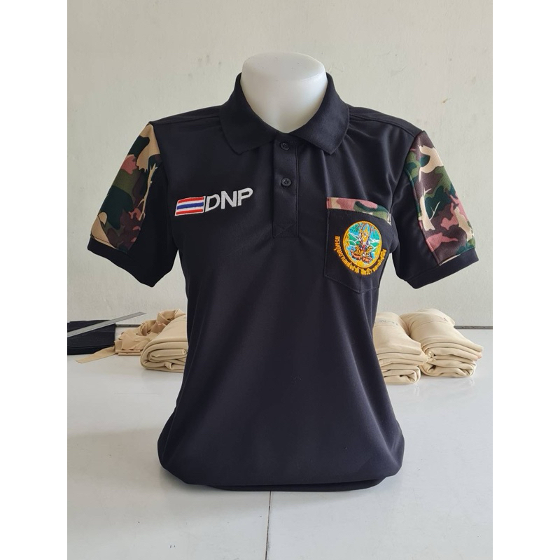 เสื้อโปโลสีดำลายกรมอุทยาน(ผู้หญิง)