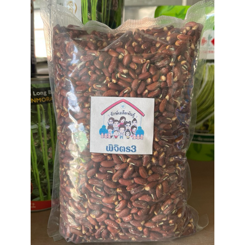 ถั่วฝักยาว พิจิตร 3 เมล็ดพันธุ์คัดคุณภาพ ขนาด 1 กิโลกรัม เหมาะสำหรับปลูก สินค้าพร้อมส่ง