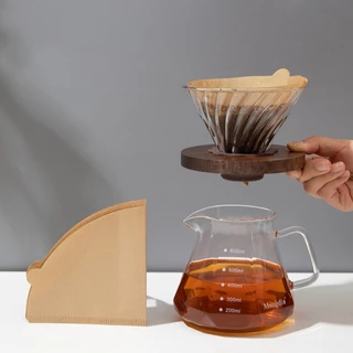 กระดาษดริปกาแฟ ทรงV กระดาษกรองกาแฟวงกลม 100แผ่น Paper Filter สำหรับหม้อต้มกาแฟ Moka Pot และ AeroPress Deebillion