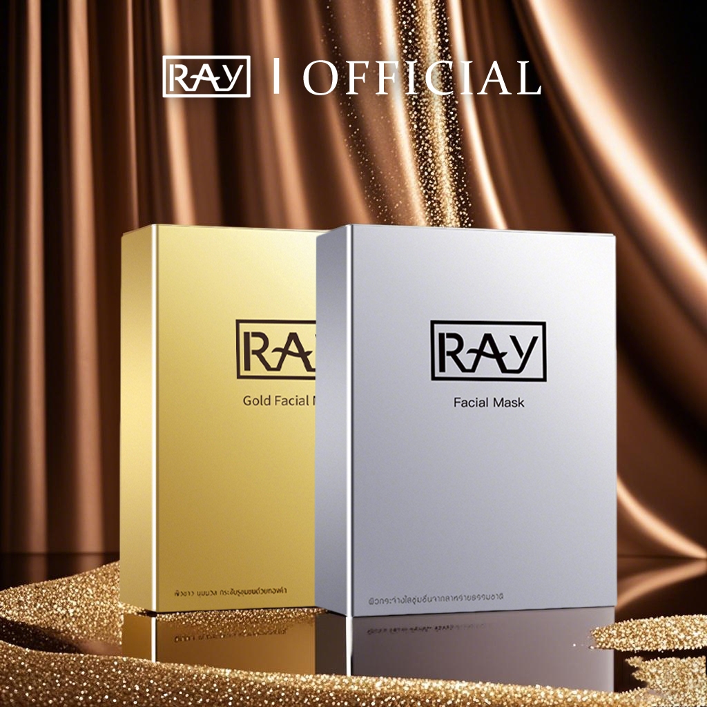 【TOP】RAY Facial Mask เเผ่นมาส์กหน้าทองคำ ให้ความชุ่มชื้น