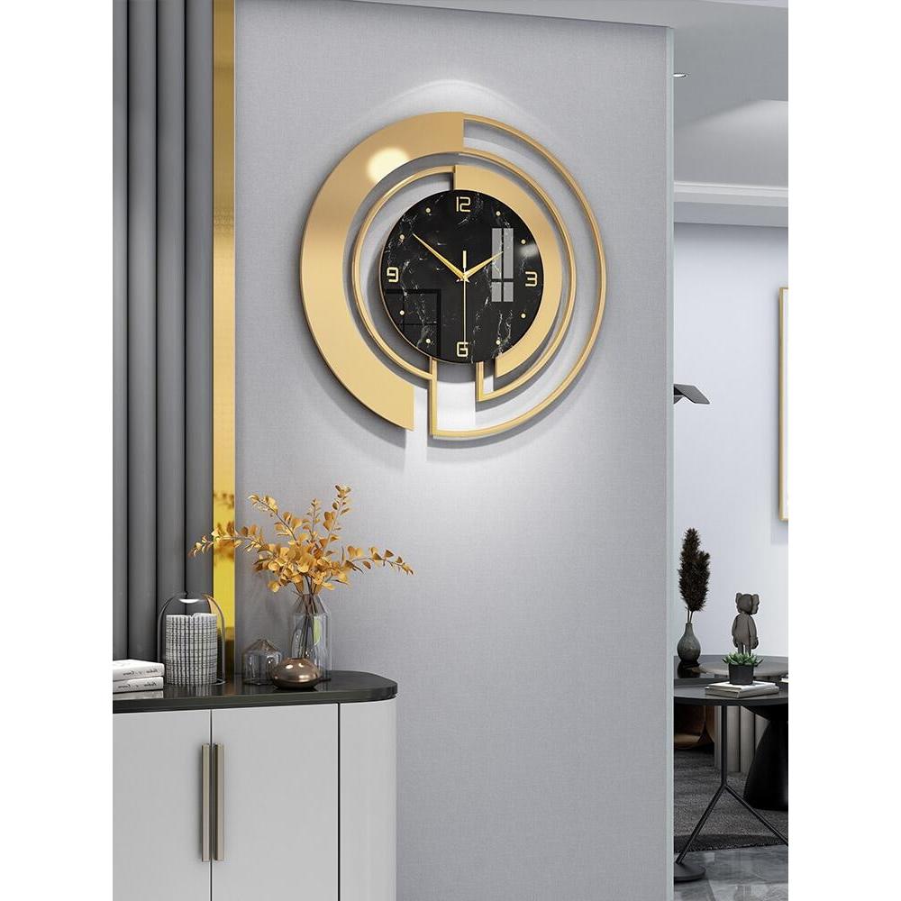 Nordic Luxury Wall Clock Modern Slient Quartz Wall Clock Living Room Decoration Clock Creative Art C