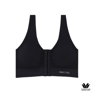 Wacoal Surprise Seamless Bra เสื้อชั้นใน ทอไร้ตะเข็บ แบบตะขอหน้า ถอดง่าย ใส่ง่าย รุ่น WH9C46 สีดำ (BL)