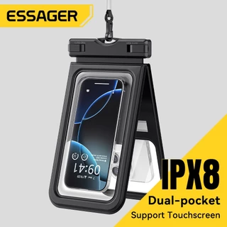 Essager IPX8 กระเป๋ากันน้ำโทรศัพท์มือถือ กระเป๋ากันน้ำโทรศัพท์มือถือจอทัชสกรีน