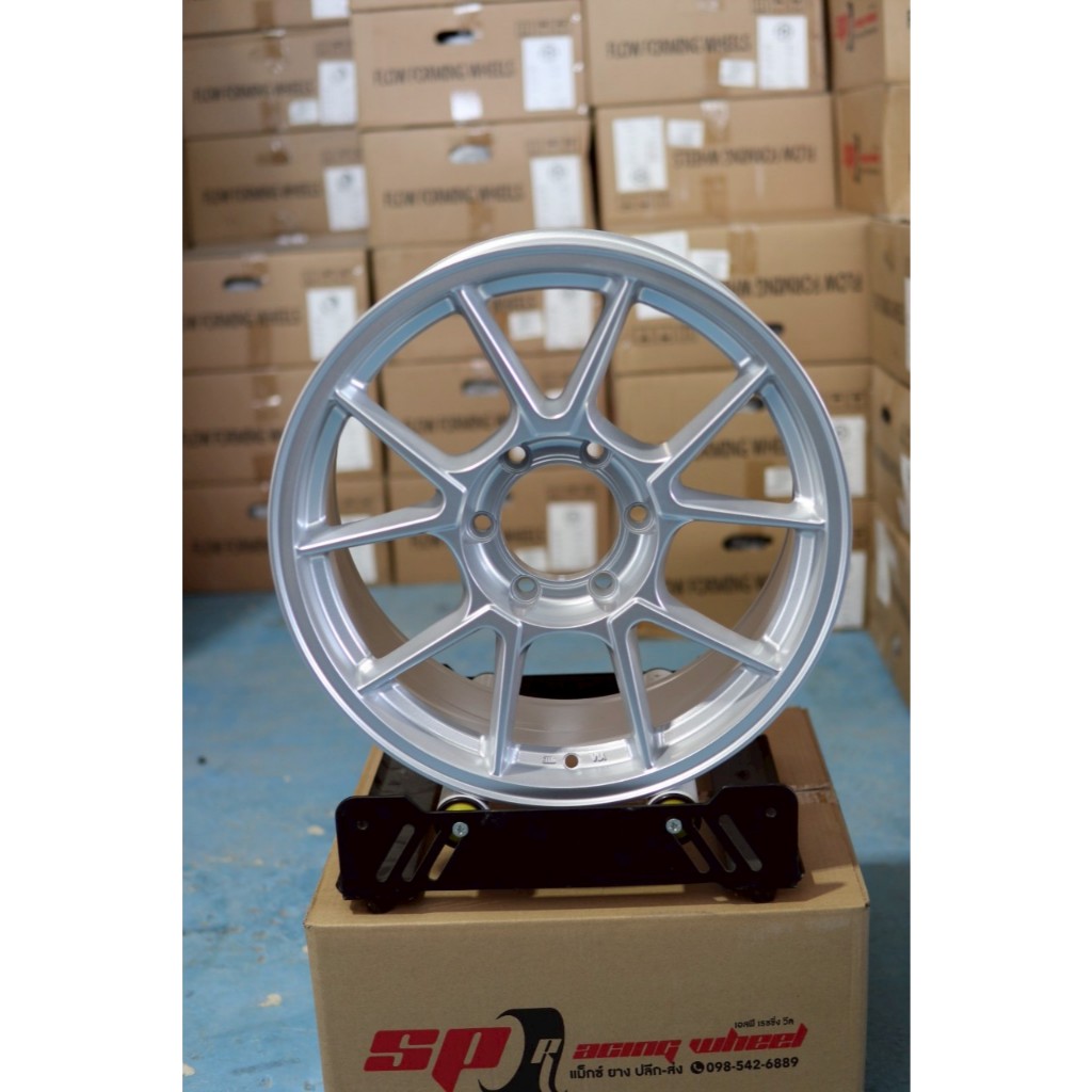 ล้อแม็ก ลาย TC005/F32-12  ขนาด 18X8.5/6 รู 139.7 ออฟ 35 สีซิลเวอร์ SILVER/YUSTA (4 วง)