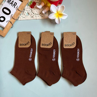 socksyถุงเท้าข้อสั้น ถุงเท้านักเรียน คลุมตาตุ่มทรงสวย ผ้านุ่ม ขนาดfreesize36-44