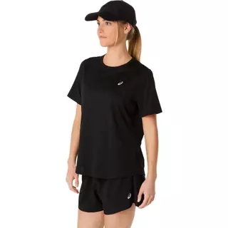 ASICS : 2012D144.001 ASICS SILVER SS TOP WOMEN RUNNING ผู้หญิง เสื้อคอกลม ของแท้ PERFORMANCE BLACK
