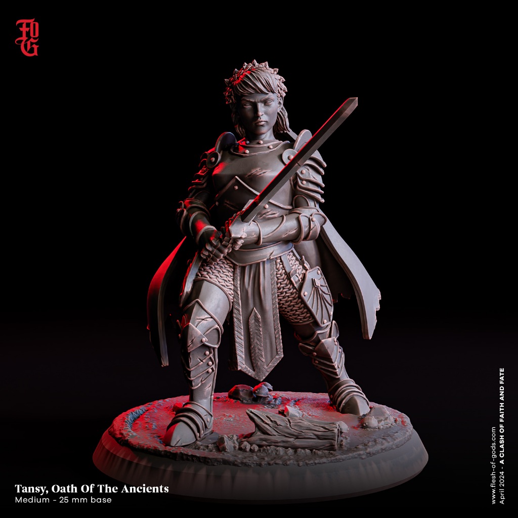 DnD Miniature I A Clash Of Faith And Fate (งานเรซิ่นยังไม่ลงสี) ขนาดฐาน 1-2 นิ้ว - รูปที่ 4