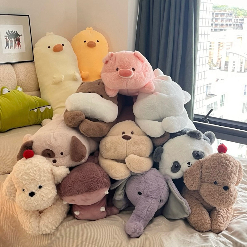 Pickme.preorder9 -หมอนตุ๊กตาสัตว์นานาชนิด สุดคิ้วท์ น่ากอด ( 110 cm ) 💗🐽🐼🐘🐮🐂🐾