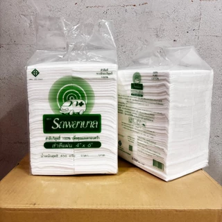 สำลีแผ่น ตรารถพยาบาล(Ambulance Absorbent Cotton Shee ขนาด 4x4 นิ้วและ 4x6 นิ้ว แบบยกลัง