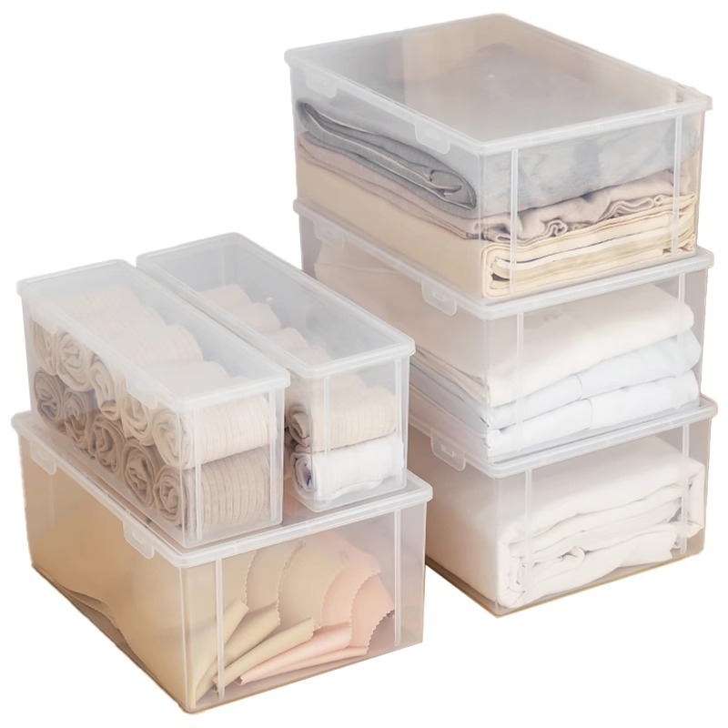 กล่องเก็บเสื้อผ้าและกางเกงขนาด 8000มล./2800มล. กล่องเก็บความจุขนาดใหญ่กันฝุ่นและกันน้ําพร้อมกล่องหัว - รูปที่ 6