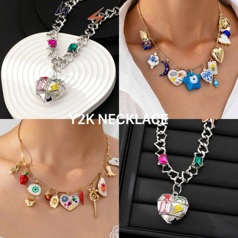 BACKTOBAZIX - Y2K NECKLACE - สร้อยคอสไตล์ Y2K