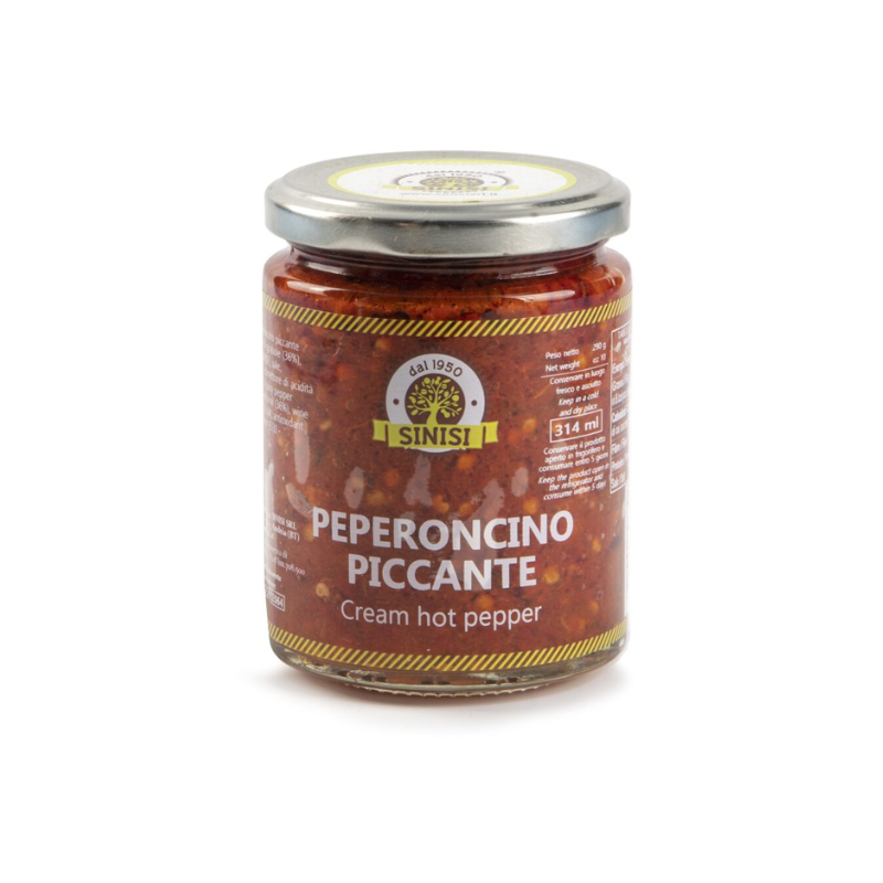 ซีนีซี พริกขี้หนูอิตาลี่ เปเปอรองชีโน พิคกันเต้บด 314 มล. - Hot pepper puree (Peperoncino Piccante) 314ml Sinisi brand