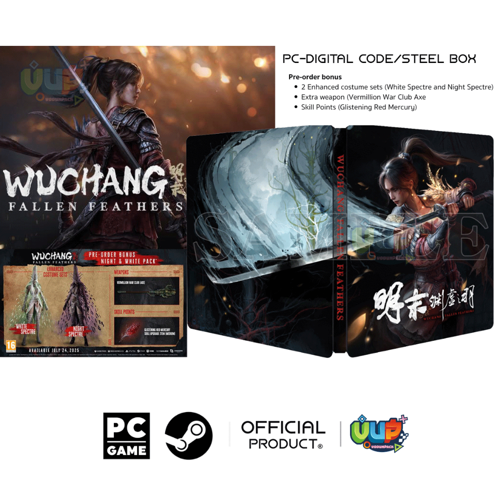 [Pre-order] PC : WUCHANG FALLEN FEATHERS - Digital Code + Steel Box [24 กรกฏาคม 2025] Playstation 5