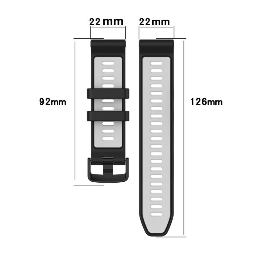 สาย Garmin Forerunner 965 สีทูโทนลายตรงรุ่นขนาด22mm รูปที่ 3