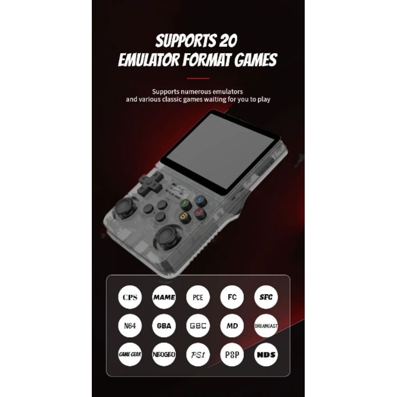 ืNEW R36S 64G 3D Retro mini handheld video game console เครื่องเล่นวิดีโอเกมแบบพกพา15,000+64Gประกัน1ปี