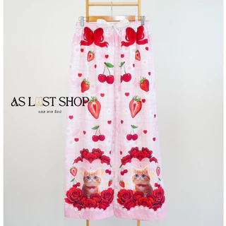 กางเกงขายาวผ้าไหมอิตาลี ไม่มีกระเป๋า สะโพก 48“ผ้านุ่มลื่น สวมใส่สบาย