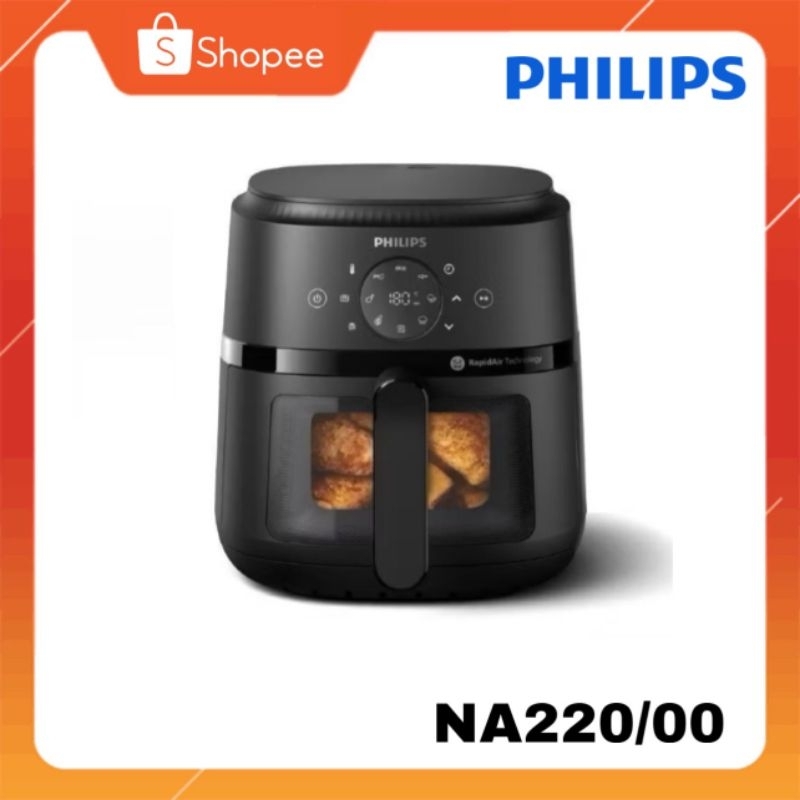 Phillips AirFryer หม้อทอดไร้น้ำมัน รุ่น NA220/00 Series 2000 ความจุ 4.2 ลิตร กำลังไฟ 1,500 วัตต์ 13 