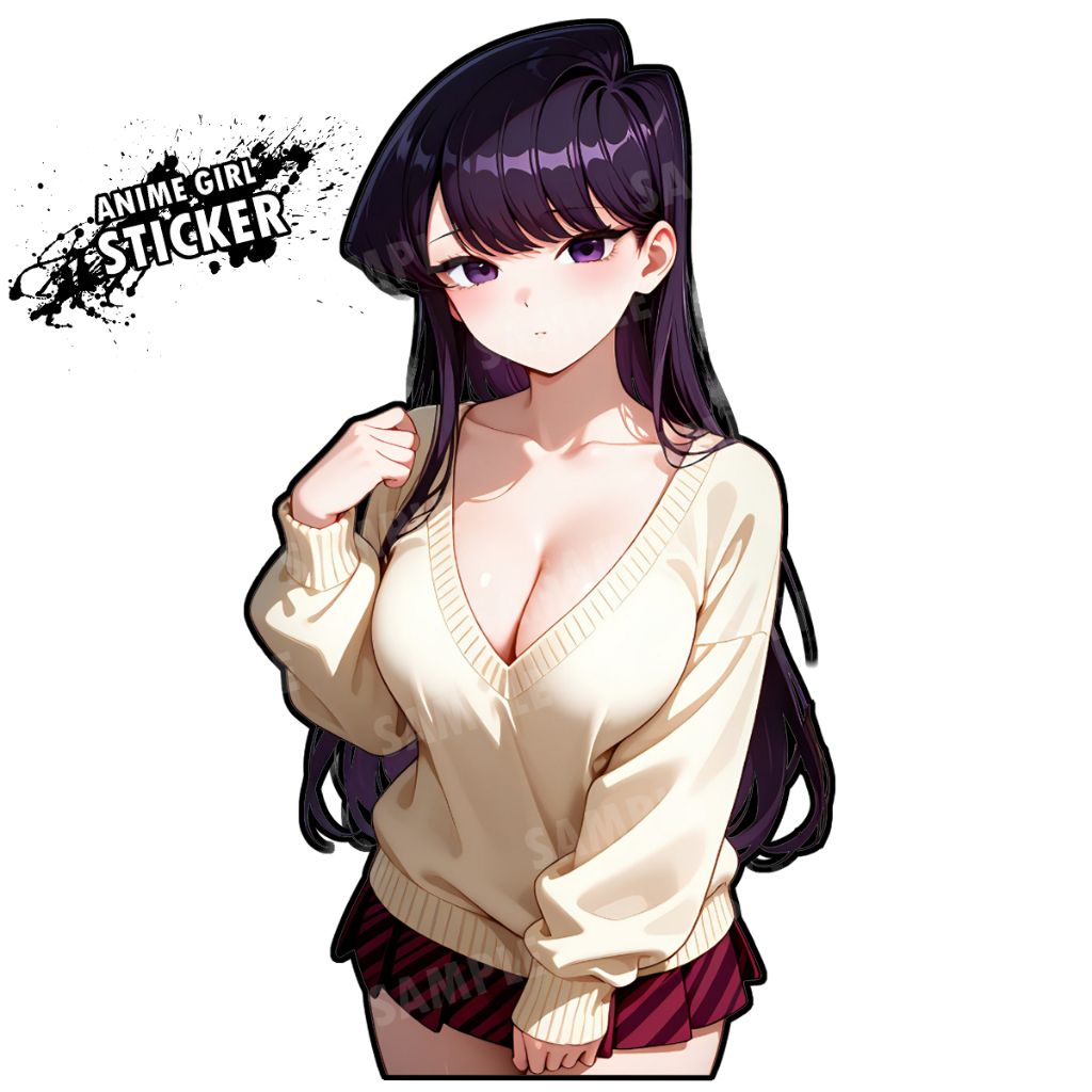 Komi san โคมิ ซัง สติกเกอร์ komi can't communicate อนิเมะ โฉมงามพูดไม่เก่งกับผองเพื่อน