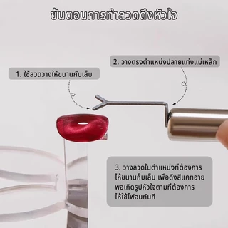 Nawoelite อะไหล่เล็บ แม่เหล็ก แต่งเล็บ DIY ชุดเครื่องมือช่วยทำเล็บ เครื่องมือช่วยเล็บรูปตัว Y อุปกรณ์เสริมแต่งเล็บสุดฮิต