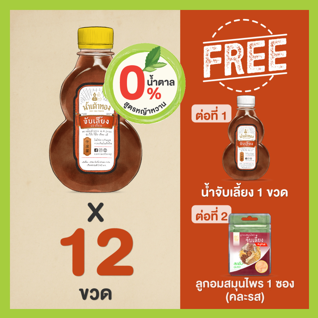 ใหม่! น้ำจับเลี้ยง10เซียน สูตรหญ้าหวาน 🌱 ร้านคั้นกี่น้ำเต้าทอง [ราคาพิเศษ+แถมฟรี]