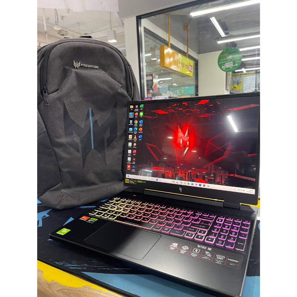 📌ประกันศูนย์ 25 เดือน  Acer Nitro 16 AN16-41-R6VJ  สเปกแรงๆ การ์ดจอ RTX4050/ AMD Ryzen 7 7840HS บอดี