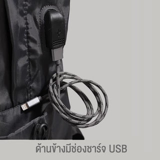 ธุรกิจ เป้เดินทางกลางแจ้ง เป้ผู้ชาย แฟชั่นเกาหลี ผ้าคอมโพสิตกันน้ํา มาพร้อมพอร์ตชาร์จ USB กระเป๋าเป้สะพายหลัง
