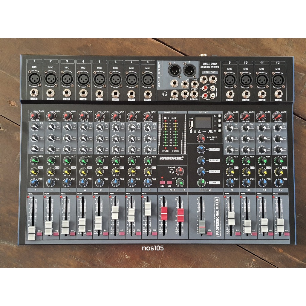 Mixer RIWORAL รุ่น RT12 CHANNEL เครื่องผสมสัญญาณ หรือ มิกเซอร์ ริเวอรัล รุ่น อาร์ที12 ช่องสัญญาณ SPR