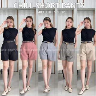 (MD Collection 4)-Chill Short Pants กางเกงขาสั้นเอวสูง มีไซส์สาวอวบ #MdClothesShop