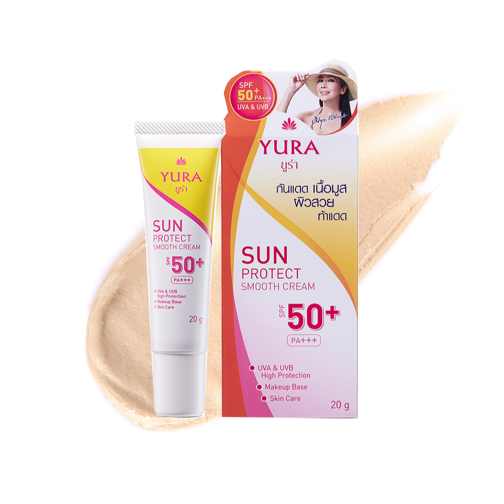 Yura Sun Protect Amooth Cream SPF 50+ PA+++ ยูร่า ซัน รูปที่ 4