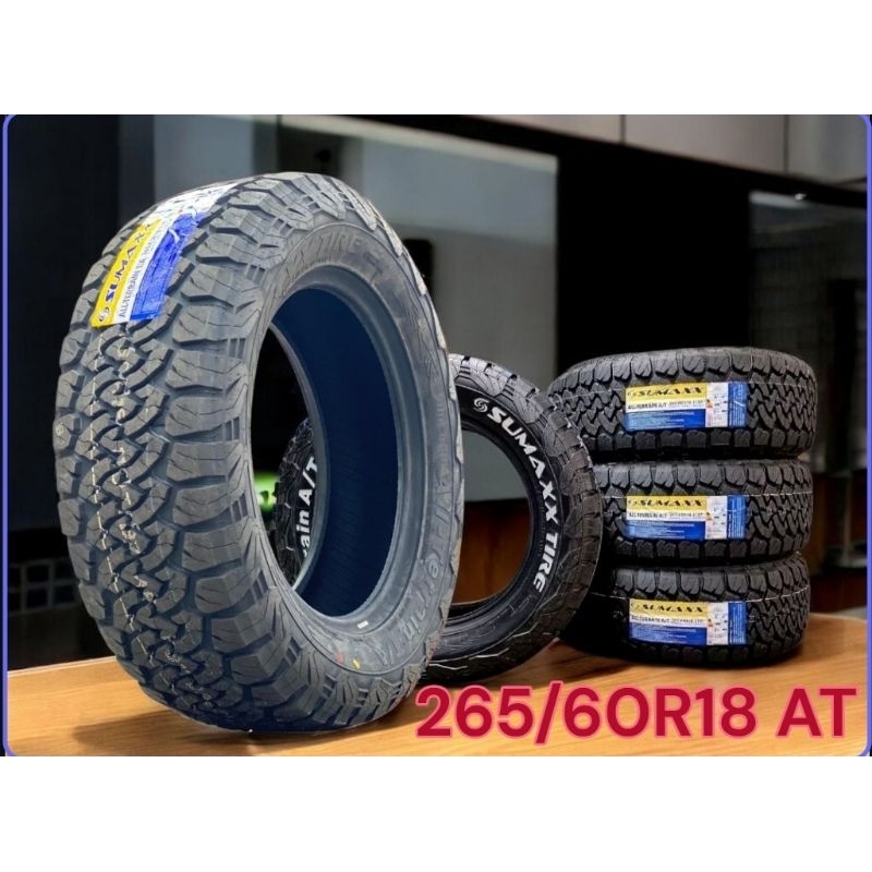 ยางรถยนต์ 265/60R18 ดอกA/Tยี่ห้อsumaxx ยางใหม่ ปี2025สินค้าคุณภาพสูงราคาถูก มีสินค้าพร้อม ราคา4เส้น